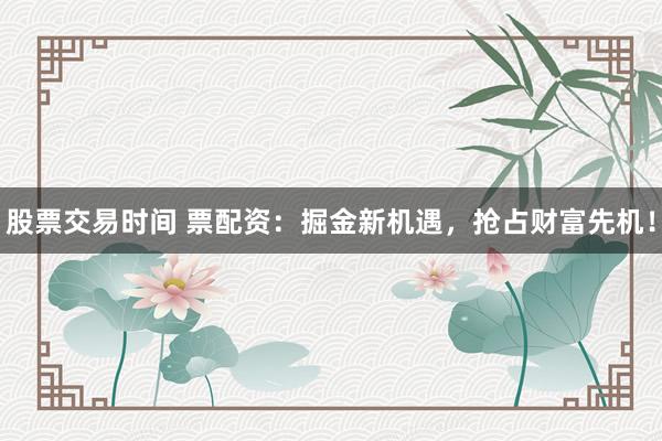股票交易时间 票配资:掘金新机遇,抢占财富先机!