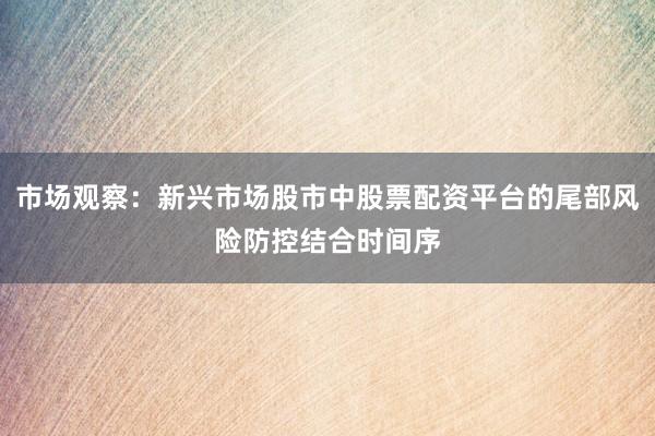 市场观察：新兴市场股市中股票配资平台的尾部风险防控结合时间序