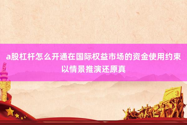 a股杠杆怎么开通在国际权益市场的资金使用约束以情景推演还原真