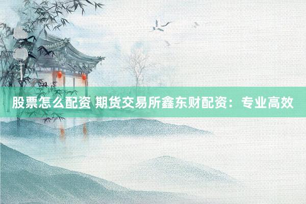 股票怎么配资 期货交易所鑫东财配资：专业高效