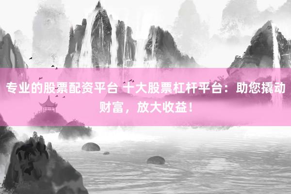 专业的股票配资平台 十大股票杠杆平台：助您撬动财富，放大收益！