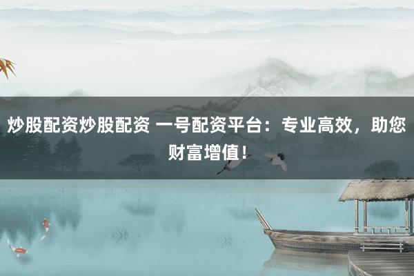 炒股配资炒股配资 一号配资平台：专业高效，助您财富增值！