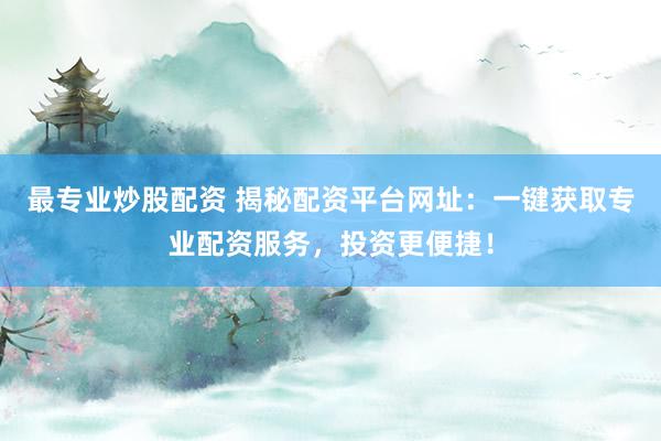 最专业炒股配资 揭秘配资平台网址：一键获取专业配资服务，投资更便捷！